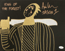 Ari Lehman Signed Friday The 13th Sketch 11x14 Canvas King Of Forest JSA 22973