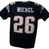 Sony Michel Autographed/Signed New England Patriots Blue XL Jersey BAS 22982