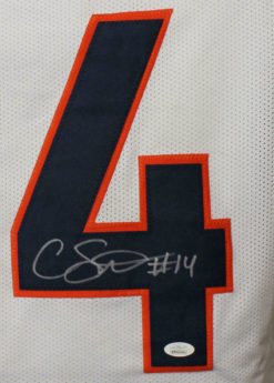 Courtland Sutton Autographed/Signed Denver Broncos White XL Jersey JSA 22991