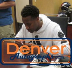 Courtland Sutton Autographed Denver Broncos Black Matte Mini Helmet JSA 22992