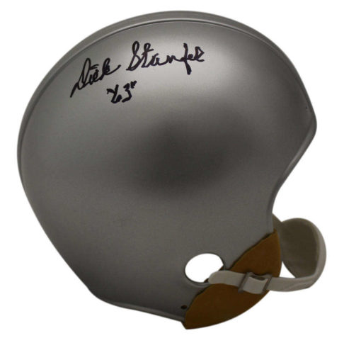 Dick Stanfel Autographed/Signed Detroit Lions TB Shell Mini Helmet OA 23010