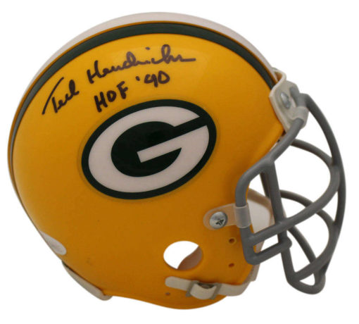 Ted Hendricks Autographed Green Bay Packers Custom Mini Helmet HOF JSA 23019