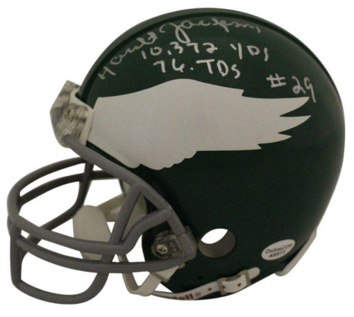 Harold Jackson Autographed Philadelphia Eagles TB Mini Helmet 2 Insc OA 23042