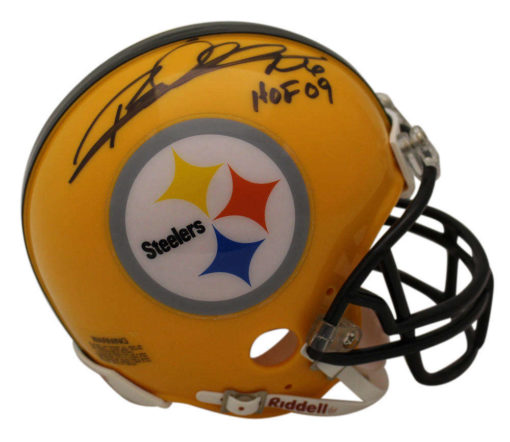 Rod Woodson Signed Pittsburgh Steelers 75th Anniversary Mini Helmet HOF OA 23054