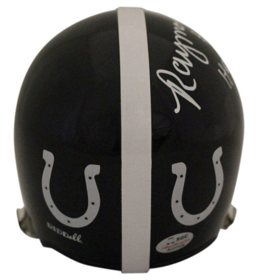 Raymond Berry Autographed 1954 Baltimore Colts 2Bar Mini Helmet HOF SGC 23083