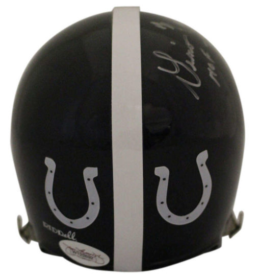 Gino Marchetti Autographed Baltimore Colts 1954 2Bar Mini Helmet HOF JSA 23091