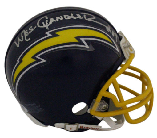 Wes Chandler Autographed/Signed San Diego Chargers Mini Helmet PSA 23095