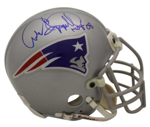 Andre Tippett Signed New England Patriots Authentic Mini Helmet HOF OA 23146