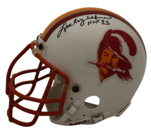 Lee Roy Selmon Signed Tampa Bay Buccaneers Authentic TB Mini Helmet HOF OA 23152