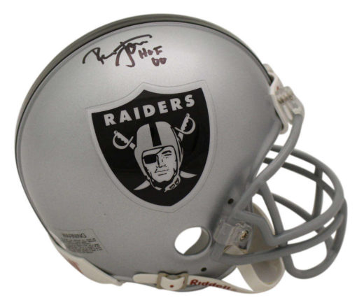 Ronnie Lott Autographed/Signed Oakland Raiders Mini Helmet HOF OA 23155