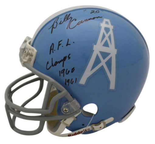 Billy Cannon Signed Houston Oilers Mini Helmet 1960 AFL Champs FAN 23183