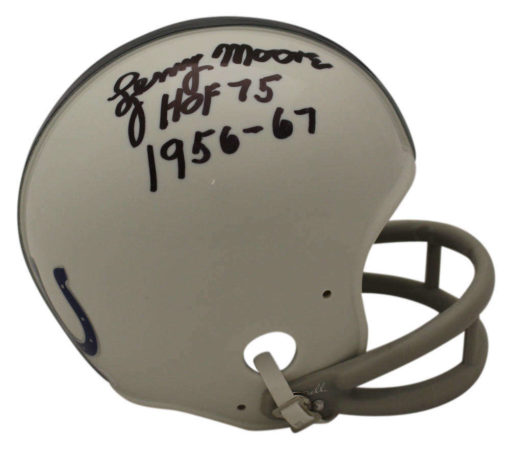 Lenny Moore Autographed/Signed Baltimore Colts 2Bar Mini Helmet HOF JSA 23239