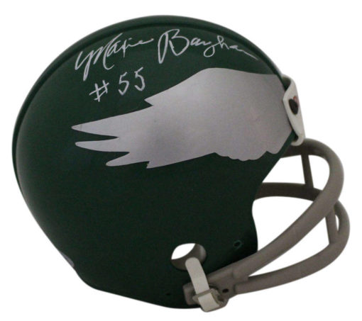 Maxie Baughan Autographed/Signed Philadelphia Eagles 2Bar Mini Helmet BAS 23252