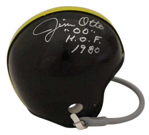 Jim Otto Autographed/Signed Oakland Raiders 1Bar Mini Helmet HOF JSA 23332