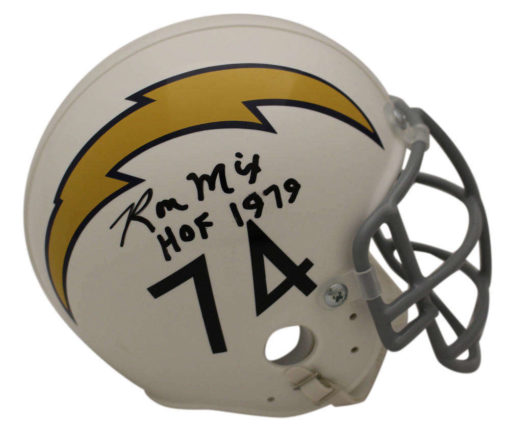 Ron Mix Autographed San Diego Chargers Custom TB Mini Helmet HOF JSA 23354