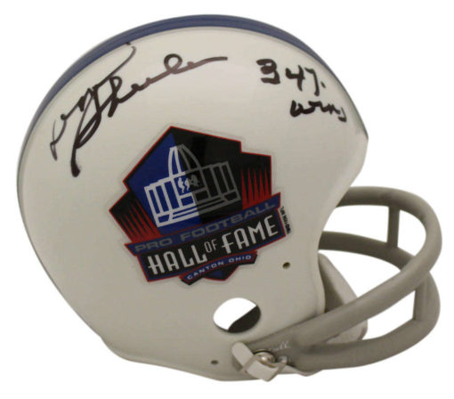 Don Shula Autographed/Signed Hall of Fame 2Bar Mini Helmet 347 Wins JSA 23406