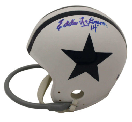 Eddie Lebaron Autographed Dallas Cowboys 1Bar Mini Helmet BAS 23408