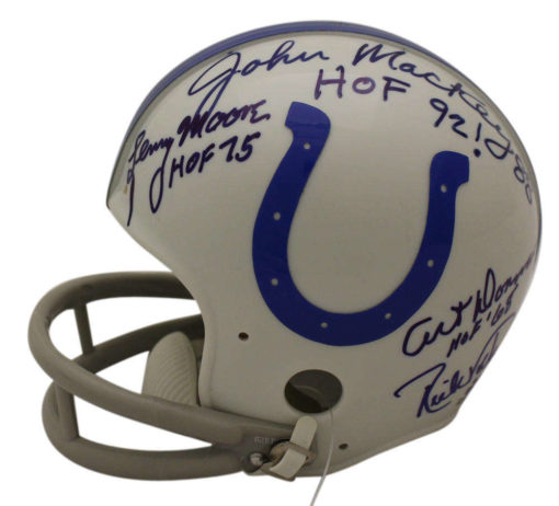Baltimore Colts Legends Signed 2Bar Mini Helmet Mackey Donovan +6 BAS 23444