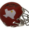 Len Dawson & Hank Stram Signed Dallas Texans Authentic Mini Helmet HOF BAS 23446