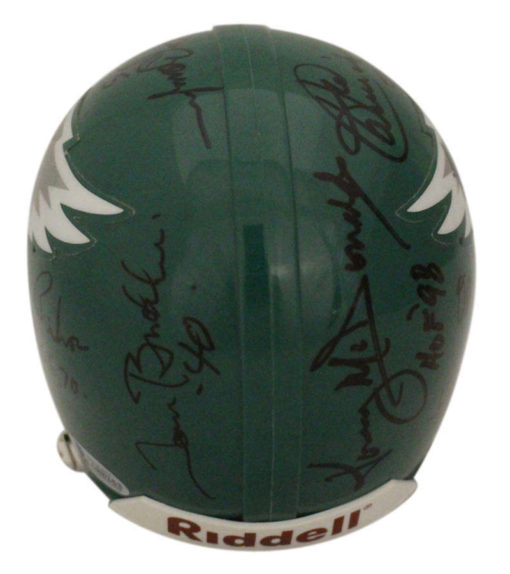 Philadelphia Eagles Legends Signed Authentic Mini Helmet Cunningham +8 BAS 23451