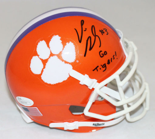 Vic Beasley Autographed Clemson Tigers Mini Helmet Go Tigers JSA 23491