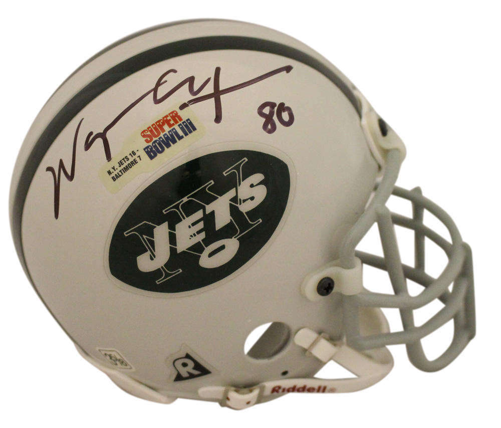 Wayne Chrebet Autographed/Signed New York Jets SB Chrome Mini Helmet