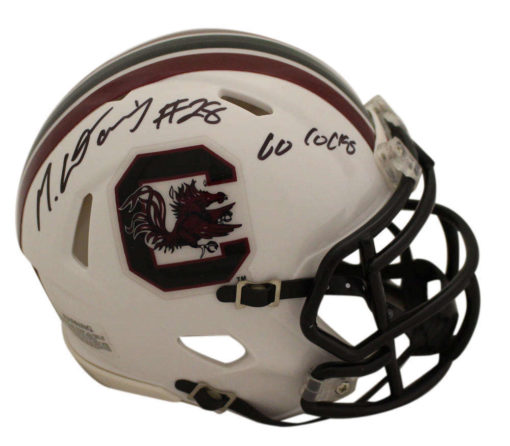 Mike Davis Autographed South Carolina Gamecocks Speed Mini Helmet Go Cocks 23552