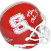 Mike Glennon Autographed/Signed North Carolina State Red Mini Helmet 23579