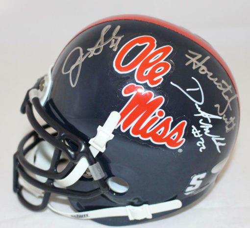 Snead McCluster & Nutt Autographed/Signed Ole Miss Rebels Mini Helmet 23625