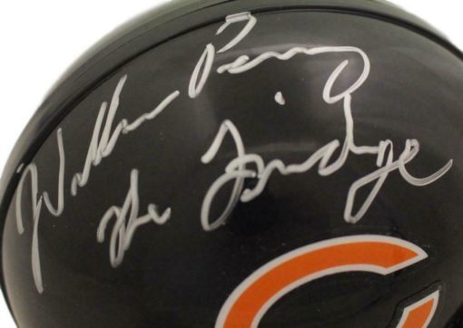 William Perry Autographed/Signed Chicago Bears Mini Helmet The Fridge JSA 23646