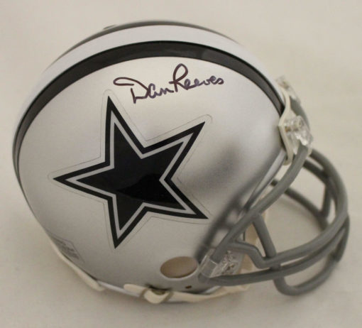 Dan Reeves Autographed/Signed Dallas Cowboys Mini Helmet JSA 23661