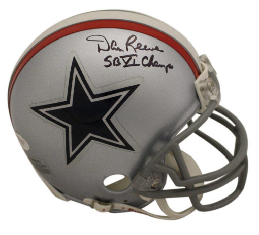 Dan Reeves Autographed/Signed Dallas Cowboys Bi-Centennial Mini Helmet JSA 23663
