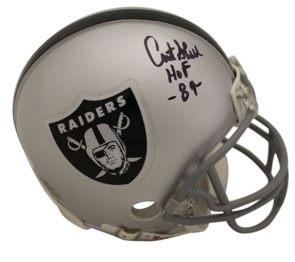 Art Shell Autographed/Signed Oakland Raiders Mini Helmet HOF JSA 23683