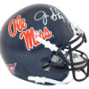 Jevan Snead Autographed/Signed Ole Miss Rebels Mini Helmet 23693