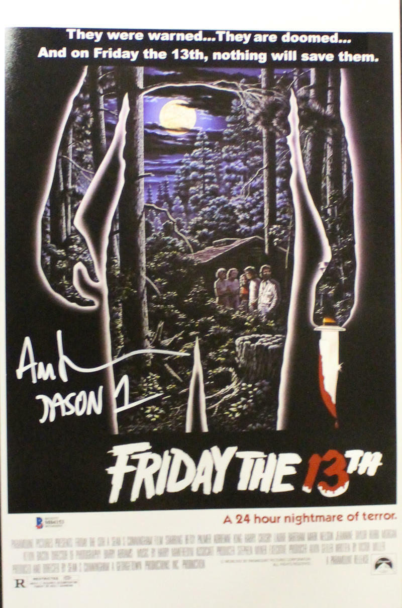 Ari Lehman Signed Friday The 13th 11x17 Photo Movie Poster Jason 1 BAS 23751