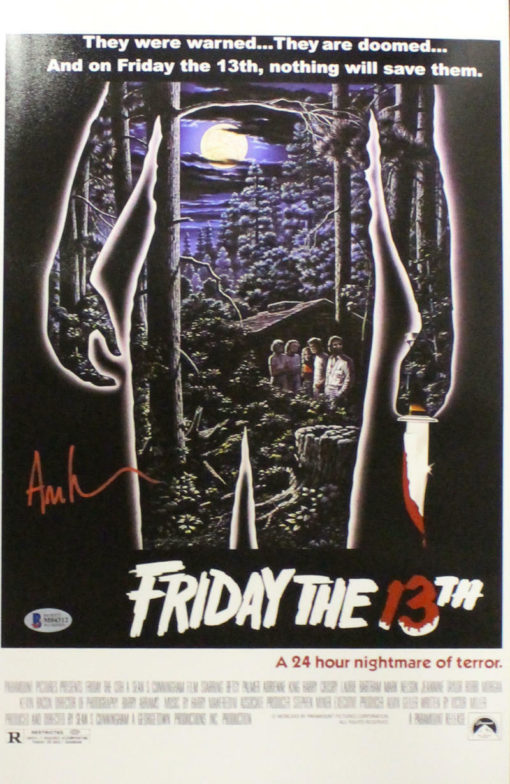 Ari Lehman Autographed Friday The 13th 11x17 Photo Movie Poster BAS 23752