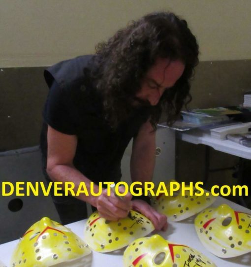 Ari Lehman Autographed Friday The 13th Replica Yellow Mask Jason BAS 23758