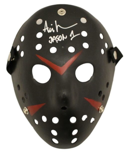 Ari Lehman Autographed Friday The 13th Replica Black Mask Jason BAS 23759