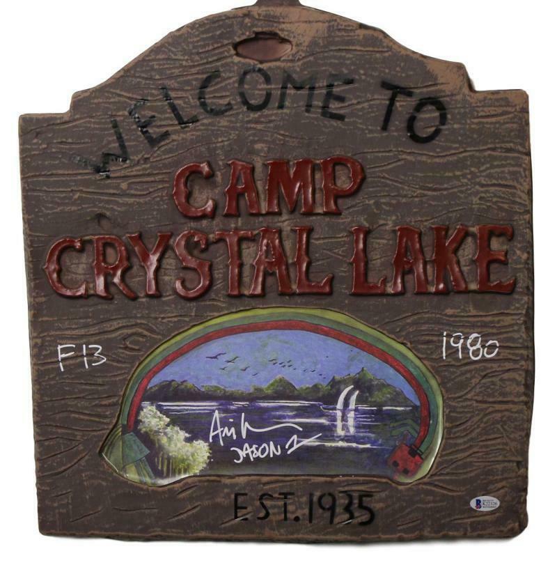 Ari Lehman Autographed Friday The 13th Camp Crystal Lake Sign Jason BAS 23769