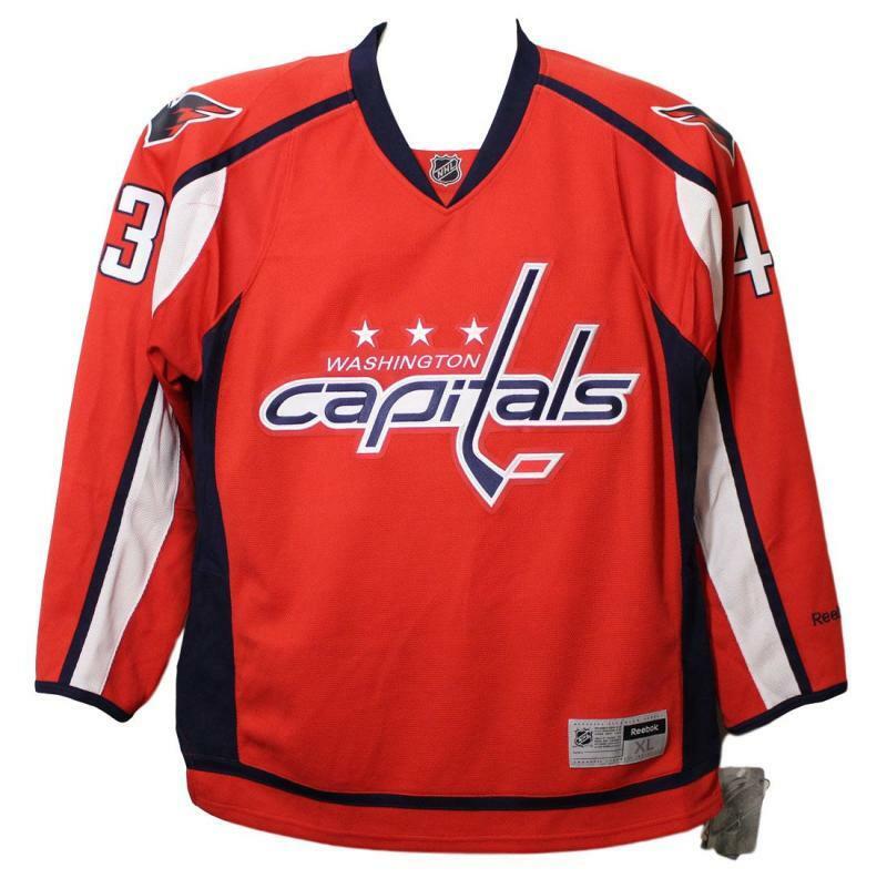 Tom Wilson Autographed/Signed Washington Capitals Reebok Red XL Jersey FAN 23785 - Denver Autographs