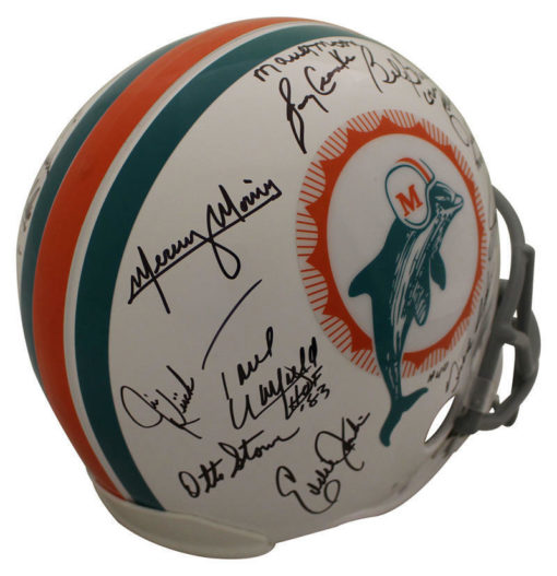 1972 Miami Dolphins Autographed Proline Helmet 25 Sigs Scott Csonka JSA 23790