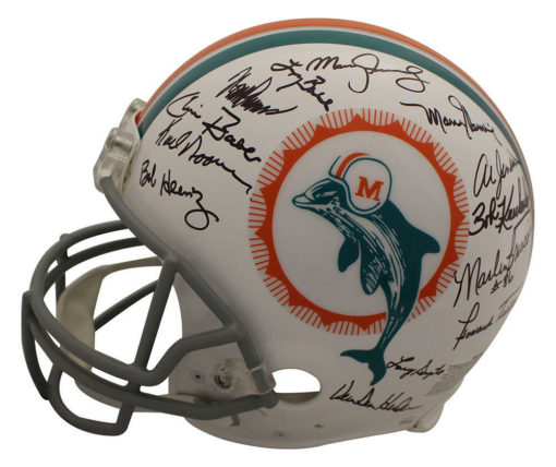 1972 Miami Dolphins Autographed Proline Helmet 25 Sigs Scott Csonka JSA 23790