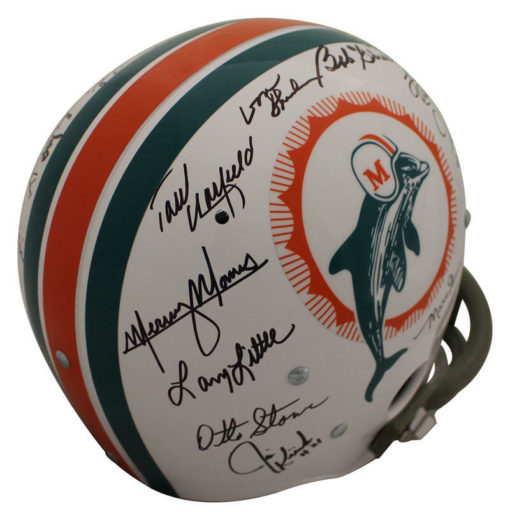 1972 Miami Dolphins Autographed/Signed TK Helmet 26 Sigs Scott Csonka JSA 23791