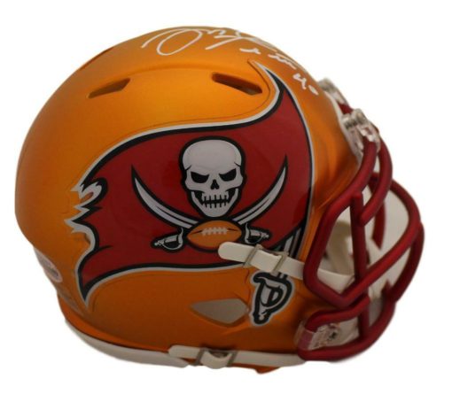 Mike Alstott Autographed/Signed Tampa Bay Buccaneers Blaze Mini Helmet BAS 23808