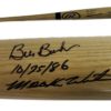 Bill Buckner & Mookie Wilson Autographed Red Sox Mets Rawlings Bat BAS 23810