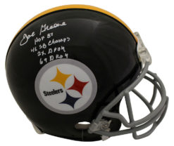 Joe Greene Autographed Pittsburgh Steelers TB Authentic Helmet 4 Insc JSA 23827