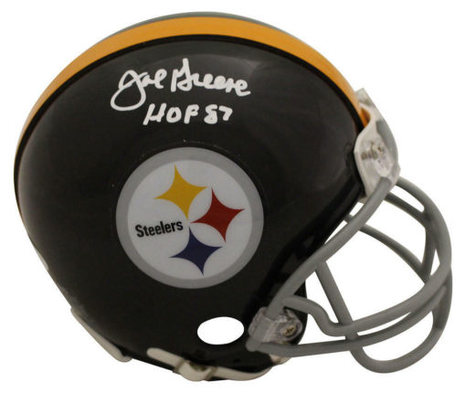 Joe Greene Autographed/Signed Pittsburgh Steelers TB Mini Helmet HOF JSA 23828