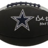 Bob Lilly Autographed/Signed Dallas Cowboys Black Panel Football BAS 23842