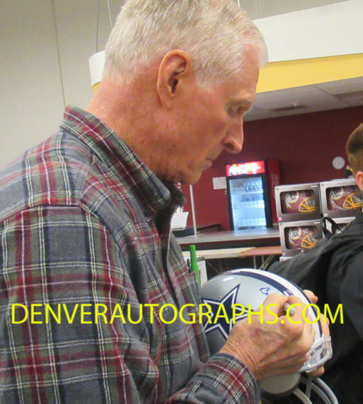 Bob Lilly Autographed/Signed Dallas Cowboys Replica Helmet HOF JSA 23844