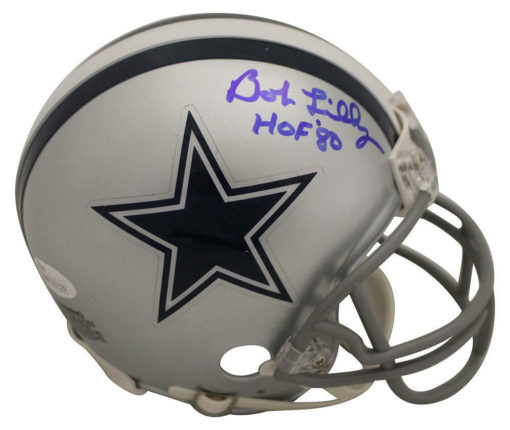 Bob Lilly Autographed/Signed Dallas Cowboys Mini Helmet HOF JSA 23845